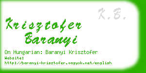 krisztofer baranyi business card